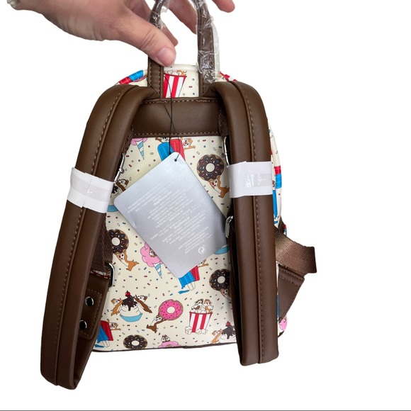 NWT Disney x Loungefly Chip & Dale with Snacks Mini Backpack & Matching Wallet - Picture 6 of 15